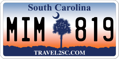 SC license plate MIM819