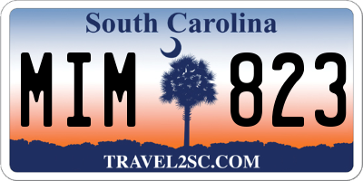 SC license plate MIM823