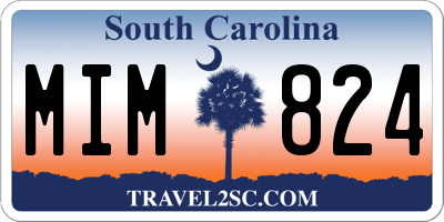 SC license plate MIM824