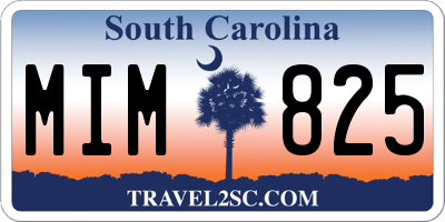 SC license plate MIM825