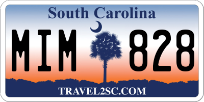 SC license plate MIM828