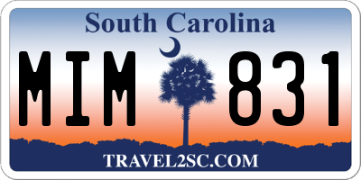 SC license plate MIM831