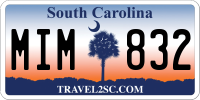 SC license plate MIM832