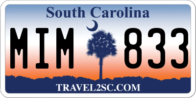SC license plate MIM833