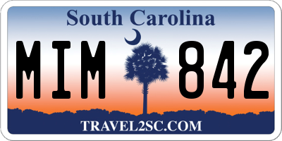 SC license plate MIM842
