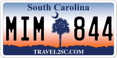 SC license plate MIM844