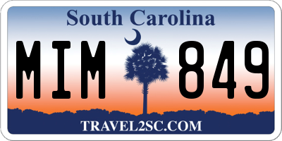 SC license plate MIM849