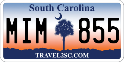 SC license plate MIM855