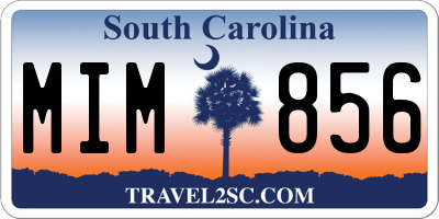 SC license plate MIM856