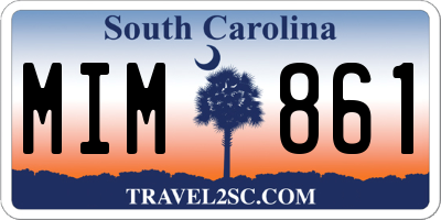 SC license plate MIM861