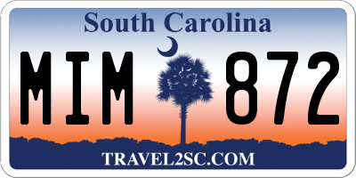 SC license plate MIM872