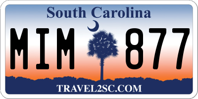 SC license plate MIM877