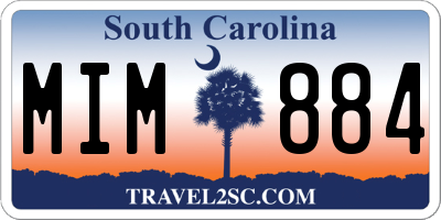 SC license plate MIM884