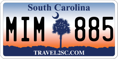 SC license plate MIM885