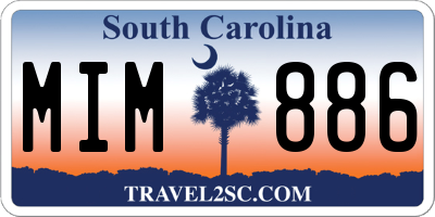 SC license plate MIM886