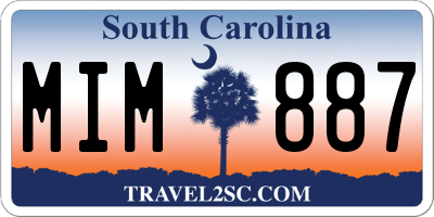 SC license plate MIM887