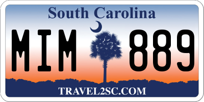 SC license plate MIM889