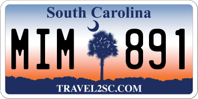 SC license plate MIM891