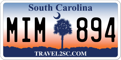 SC license plate MIM894