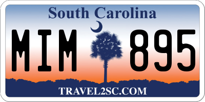 SC license plate MIM895