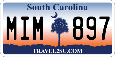 SC license plate MIM897