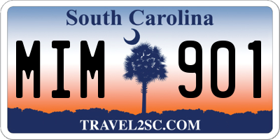 SC license plate MIM901