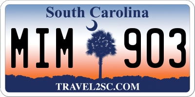SC license plate MIM903