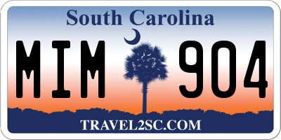 SC license plate MIM904