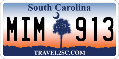 SC license plate MIM913