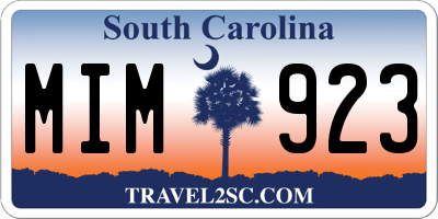 SC license plate MIM923