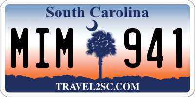 SC license plate MIM941