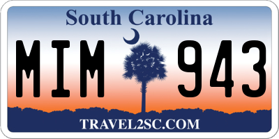 SC license plate MIM943