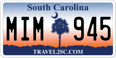 SC license plate MIM945