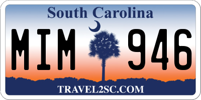 SC license plate MIM946
