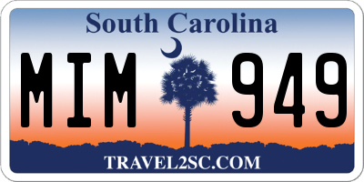 SC license plate MIM949