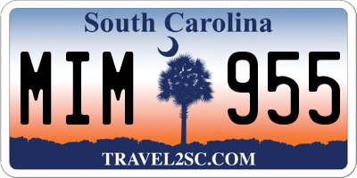 SC license plate MIM955
