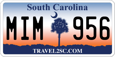 SC license plate MIM956