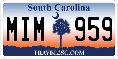 SC license plate MIM959