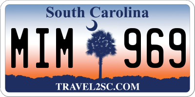 SC license plate MIM969
