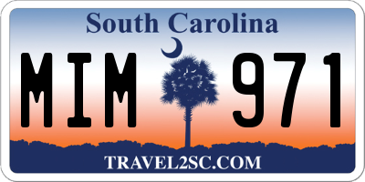 SC license plate MIM971