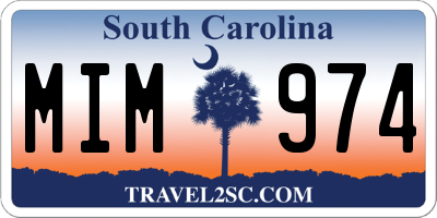 SC license plate MIM974