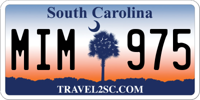 SC license plate MIM975