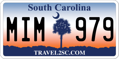 SC license plate MIM979