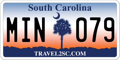 SC license plate MIN079