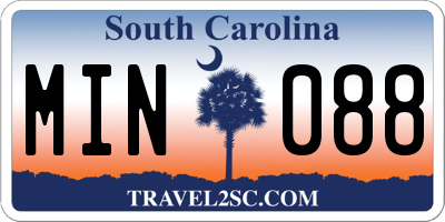 SC license plate MIN088