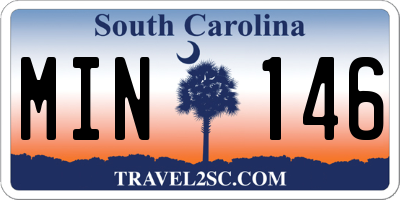 SC license plate MIN146