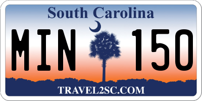 SC license plate MIN150