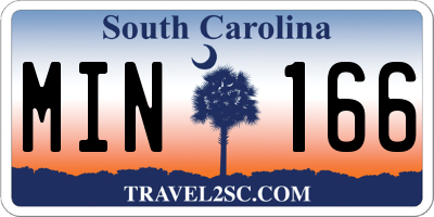 SC license plate MIN166