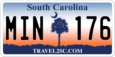 SC license plate MIN176