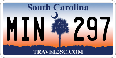 SC license plate MIN297
